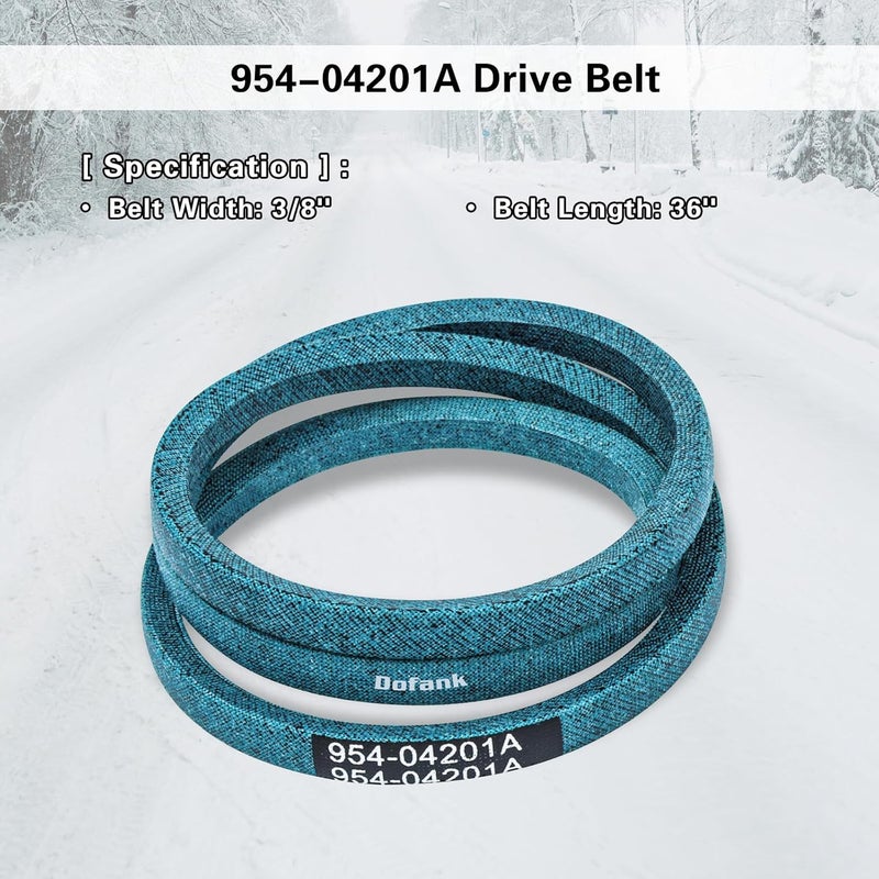 Dofank 954-04201A Drive Belt Kevlar for MTD, Troy-Bilt, Cub Cadet, Yard Machines, Craftsman, Huskee, Bolens Snowblower, Replaces MTD 754-04201, 754-04201A, 954-04201 - 3/8" x 36" - Image 2